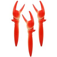 1/3pcs Funny Crab Claw Shaped Retractable Ballpoint Pen Black Ink 0.5mm for School Office Kids Gift