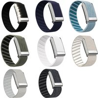 Suitable for Whoop 5.0 Replacement Strap Elastic Band Nylon Casual Wristband with Bright Silver Diamond Studded U-Shaped Frame