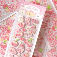 Holographic Fruit Ice Cube Stickers, Aesthetic Small Pattern Decals for DIY Journal Guka Card Planner Scrapbooking Decor Gifts