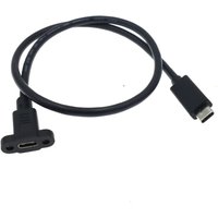 To Female Type C Panel Mount USB3.1 USB-C Male To Female Cable Lock Connector Cable USB-C Extension Line Type C Extension Cable