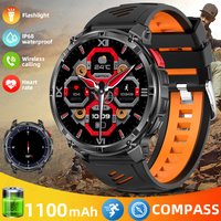LIGE New Outdoor Sport Tracker Smart Watch Men 1100mAh Large Battery Long Standby Time Bluetooth Call IP68 Waterproof Smartwatch