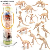 12pcs/set Updated Simulated Dinosaurs Skeleton Toy Model Realistic Animals Brachiosaurus Rex Toys For Children Christmas Gifts