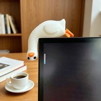 Cute 3D Printed Goose Figurine Monitor Ornament Funny Desktop Decor Home Office Desk Accessories Miniature Sculpture Gift