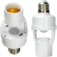 Motion Sensor Light Socket E27 Infrared Human Body Sensor Wireless Installation Easy Fit Bulbs Lamp Head for Stairs Corridors