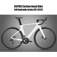 Twiter Men's Carbon Fiber Road Bike R5pro SENSAH 24 Speed inner cables Full Hydraulic Disc Brake Racing Bicycle For Men Women