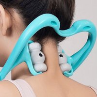 【Neck Massageador Massagem Relieve Hand Roller Neck Massager For Neck Shoulder Trigger Point Plastic Pressure Point Therapy】