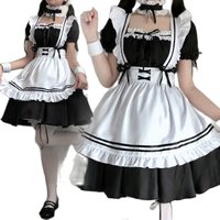 Adult Anime Black Cute Lolita Maid Costumes Girls Women Lovely Maid Cosplay Costume Animation Show Japanese Outfit Dress Clothes