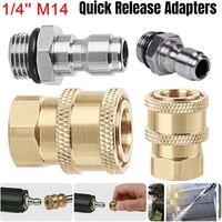 2PCS/set High Pressure Washer Nozzle 1/4 inch Quick-Release Connector M14*1.5 Washer Adapter Set Lance Adapter Coupler