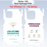 1 - 2 Pcs Back Hydrogel Film Matte / HD For iPhone 16 Plus 15 12 13 14 Pro Max Full Body Anti Dust Net Clear Screen Protector