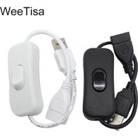 28cm USB Cable with Switch ON/OFF Male to Female Cords Inline Extension Toggle for LED Strip Tape Lamp USB Port Cord Power Line