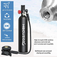 HECUIOI 1L Diving Scuba Tank Equipment,Lung tank Mini Scuba Cylinder High Pressure Air Pump with 15-20 Minutes Diving Tank