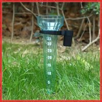 International Transparent Light Green Polystyrene Rain Gauge Up to 35mm Measurement Tool For Garden Water Ground