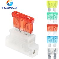 5PCS Auto Standard Middle Fuse Holder + Car Boat Truck ATC ATO Blade Fuse 1A 2A 3A 4A 5A 7.5A 10A 15A 20A 25A 30A 35A 40A
