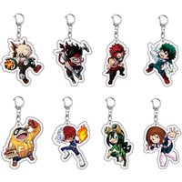 For MHA Anime Peripheral Izuku Shoto Tsuyu Ochaco Bakugou Kirishima Acrylic KeyChain Decoration Pendant Creativity Festival Gift