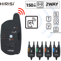 Hirisi S8 Carp Fishing Alarm 1+4 Set Waterproof Bite Alarm 2 Way Remote Control Bite Indicator Fishing Accessories