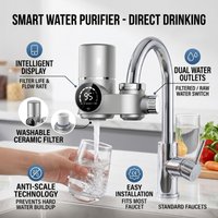 Kitchen Tap Water Faucet Hot Cold Water Purifier Cleaner Single Handle Single and Hole Shower Tap Filter with Digital Display