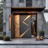 Double Aluminium Pivot Entrance Door Exterior Stainless Steel Front Pivot Door for House Custom Made Aluminum Entry Door
