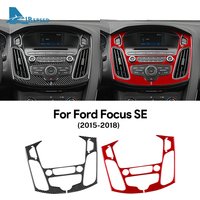 Real Soft Carbon Fiber Sticker For Ford Focus SE RS ST Ecoboost 2015 2016 2017 2018 LHD RHD Car Center Console Panel Accessories