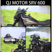 Suitable for QJMOTOR SRV 600 Motorcycle Front Fairing Glass Hand Guard QJ 600-12B Front Windshield Navigation Rod Hand Cover Acc