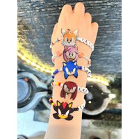 Cartoon Character Beaded Bracelets Set Cute Animal Pattern Handmade Elastic Wristbands Fashion Jewelry Gifts for Teens Girls