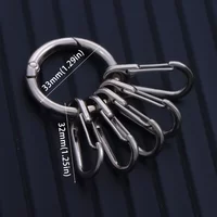 Metal O Ring Spring Clasps with 5pcs Hook Buckles for DIY Openable Round Carabiner Keychain Clips Hook Buckles Connector