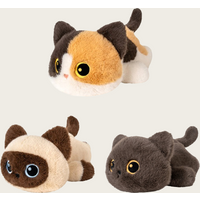 25cm Black Cat Siamese Kitten Plush Toys Cartoon Lifelike Kitten Dolls Animal Artificial Touch Doll Kids Girls Birthday Gifts image 4