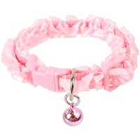 Cute Lace Sweet Pet Collar Necklace Dog Cat Collar With Bell Pendant Adjustable Small Medium Dogs Puppy Supplies Safety Buckle