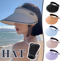 Portable Sun Hat Can Roll Large Eaves All Summer Female Hat Hat Hollowed Cycling Out Sun Shade Beach Sun Protection Emp N1O9