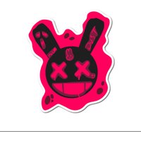 Overwatch widowmaker DVA bunny game sticker car body glass luggage box reflective decoration
