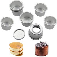 5Pcs Performance Aluminium Mini Round Cheesecake Pan 2Inch Cheesecake Pan Cupcake Pan Muffin Pan Desserts Cake Baking Pan