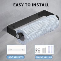 Under Cabinet Paper Towel Holder Adhesive or Drill Mount Paper Towel Holder Wall Mount Paper Towel Holders for Kitchen Bathroom