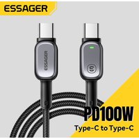 Essager LED 60w 100W Type C to Type C Cable For iPhone 16 15 Xiaomi Huawei 5A/3A PD Fast Charging For Macbook iPad Pro Tablet La