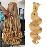 Body Wave Bulk Human Braiding Hair 100g No Weft Human Hair Bundles For Boho Braids Brazilian Human Hair Extensions