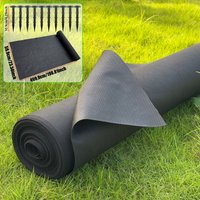 0.6m wide black grass proof cloth,including 10 ground nails,gardening mats,garden and vegetable floor coverings,weed barriers