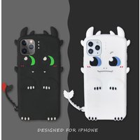 For iPhone 17 16 15 14 13 12 11 Pro Max Plus 6 7 8 Plus Black and White Dragon Silicone Soft Cover Case