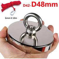 Super Strong Fishing Magnets, Heavy Duty Salvage Searcher, Powerful Search Magnet with Eyebolt For Salvage Magnetic Fishing,42mm