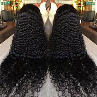 13x6 Glueless 220 Density Brazilian Deep Wave Curly HD Lace Frontal Human Hair Wig For Women Preplucked Best Hair Water Wig
