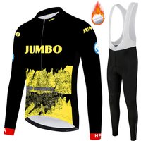 AliExpress NONE Jumbo Winter Fleece Cycling Jersey Long Sleeve New Racing Warm MTB Spring Long Cycling Jersey Set Bike Cycling Bicycle Clothing