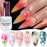 AWStorG 1/2 Pcs 15ml 2 In 1 Blooming Base Gel Polish UV LED Soak Off Nail Art For Spreading Effect Marble Nail Polish Gel Paint
