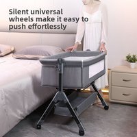 crib baby crib bb children's bed crib newborn bed splicing bed multi-functional mobile foldable