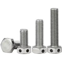 304 Stainless Steel Head Perforated External Hexagon Screw OuterHexagon Head/Screw With Safety Hole M6 M8 M10 M12 M16