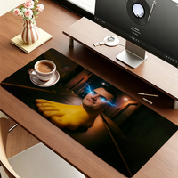 Funny C-charlie Kirk Interesting Mouse Pad Anti Slip Rubber Edge Locked Thickened Laptop Gaming Desk Mat