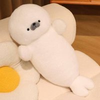 Najnowsza maskotka śpiąca foka, kawaii pluszowa zabawka, ręcznie robiona lalka, kreskówka anime, urocza poduszka, prezent urodzinowy dla dzieci, zabawna lalka.