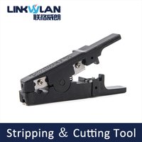 Linkwylan Wire Stripper Ethernet Cable Cutter Round Cable Cutting Tool Lan Cable Stripping Tool for CAT7 CAT6 CAT5E CAT5 Round W
