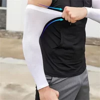 Anti-sunburn Sleeve Elastic Men Women Cool Muff Plus Size Outdoor Sports Sunscreen Cycling Sleeve Uv Blocking Sleeve Fingerless
