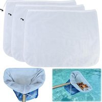 Mesh Net Bag for Pool Skimmer Net Replacement 26x22Inch Adjustable Large Deep Nylon Swimming Pool Leaf Rake Net for Cleaning