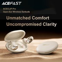 ACEFAST FA006 Open-Ear-Clip, kabellose Bluetooth 5.4-Ohrhörer und Dual-Mikrofone, Anrufgeräuschunterdrückung, SBC AAC, Musik, Sport, Sound-Kopfhörer
