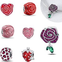 Silver 925 Rose Gold Light Bulb Pendant Charms Beads, Fit Original Bracelets Bag Keychain Charms Beads Pendant Diy Women Jewelry