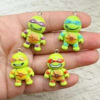 10Pcs Lovely Cartoon Anime Resin Charms DIY Craft Pendants for Jewelry Making Phone Accessories