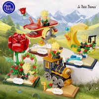 Pantasy The Little Prince Star Swinging Car Series Building Blocks Plane Departure Assembly Model Ornament Toy Kids Gift
